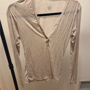 Negative Underwear - Whipped Henley Top in Sand
